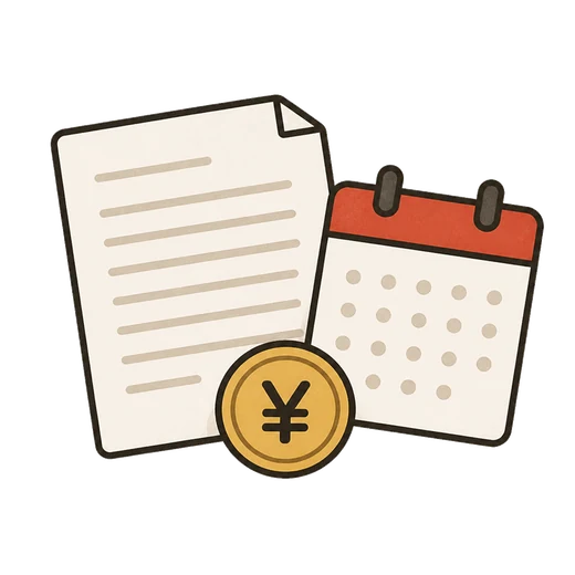 希望年収や入社時期など条件面の資料のイラスト