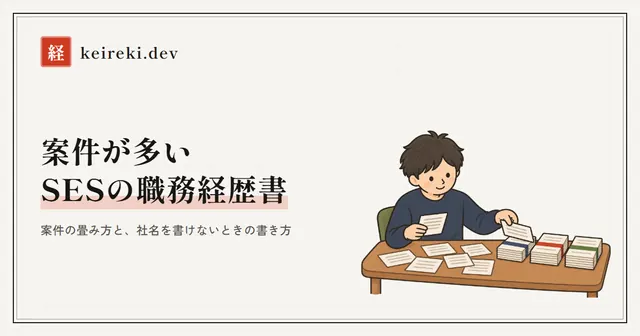 案件が多いSESの職務経歴書
